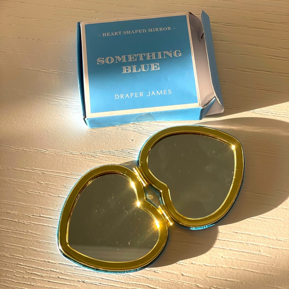 Heart shaped “something blue” compact mirror by Draper James